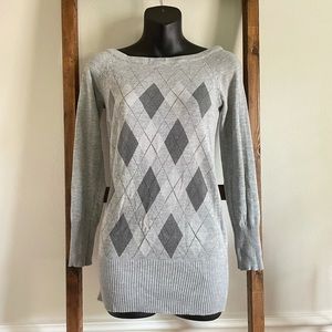 Argyle sweater tunic